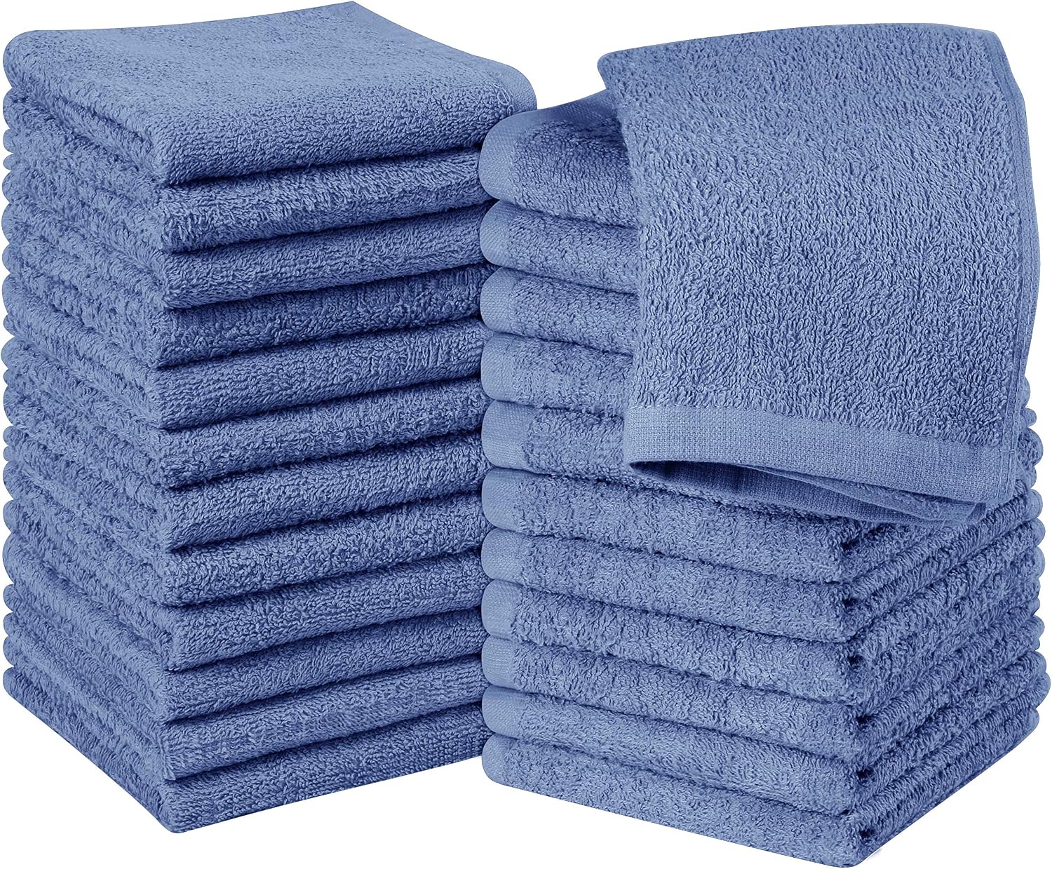 Lot De 12 Débarbouillettes Utopia Towels - Coton Peigné 30.5x30.5cm - Multi-Couleurs