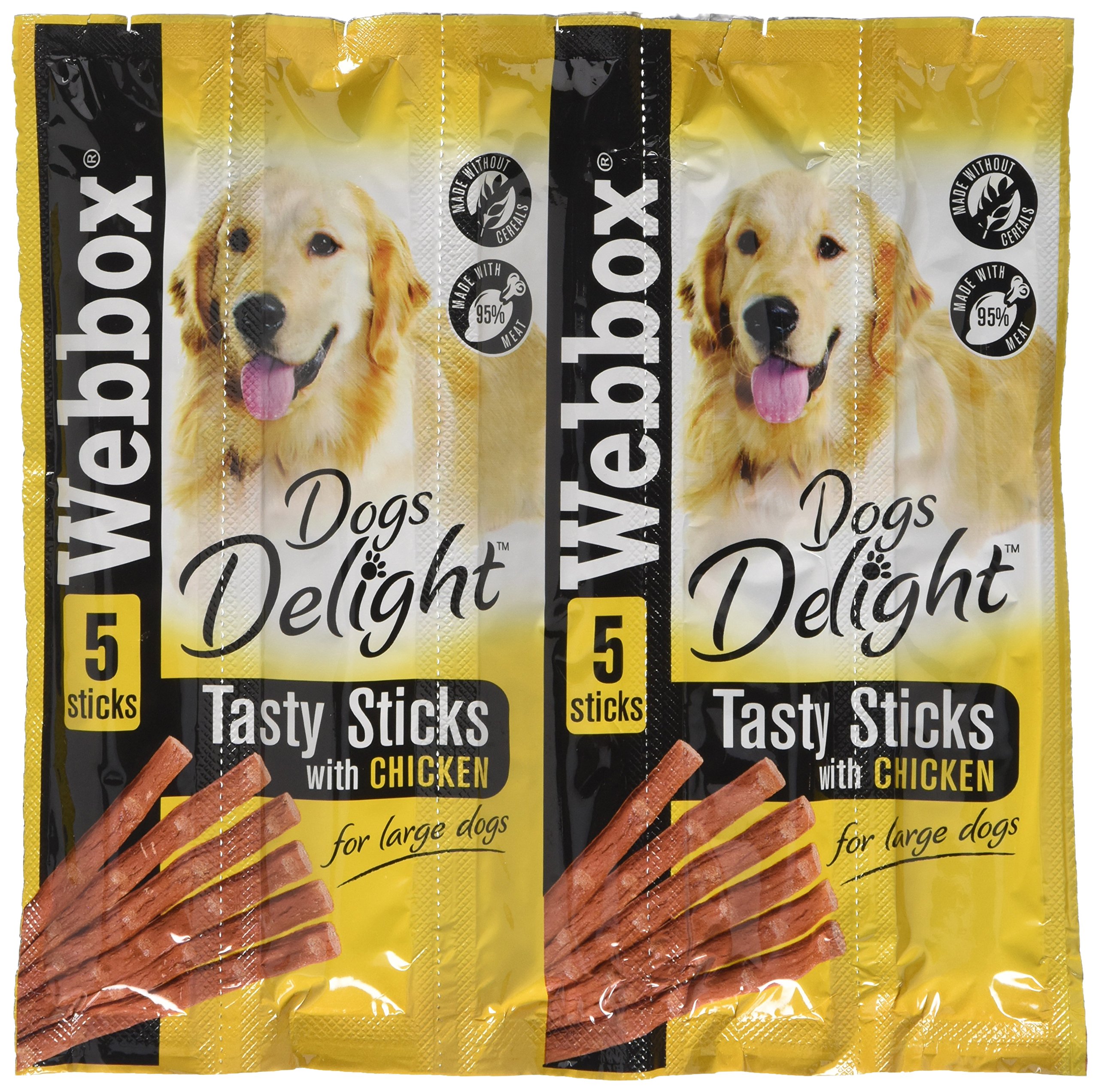 Webbox Dogs Delight Chicken Sticks, 55 g, Pack of 18