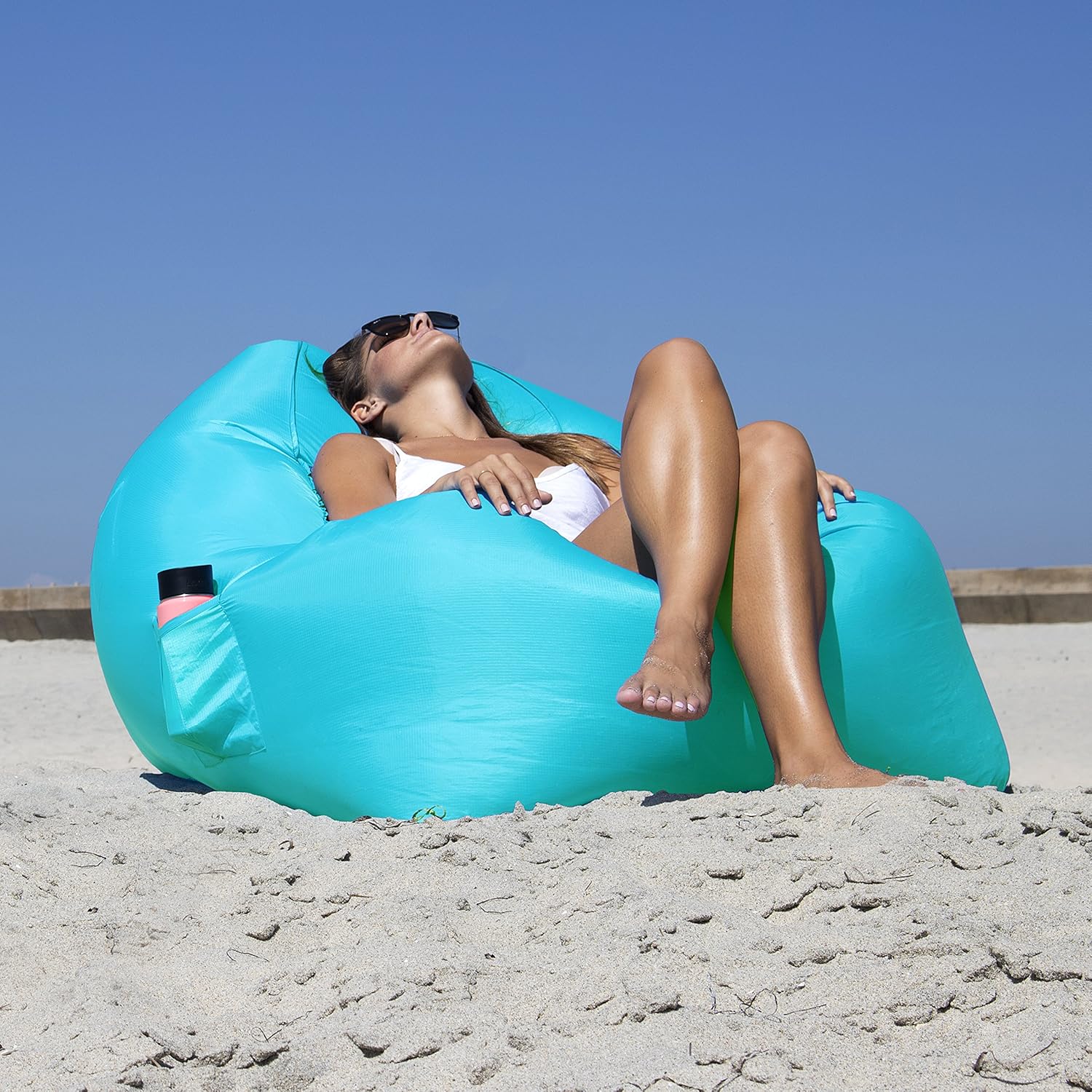 wind filled beach chair