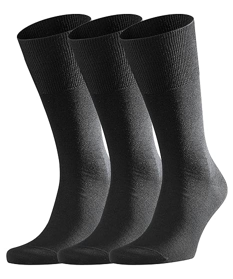 FALKE Herren Business Socken Airport Einfarbig 3er Pack
