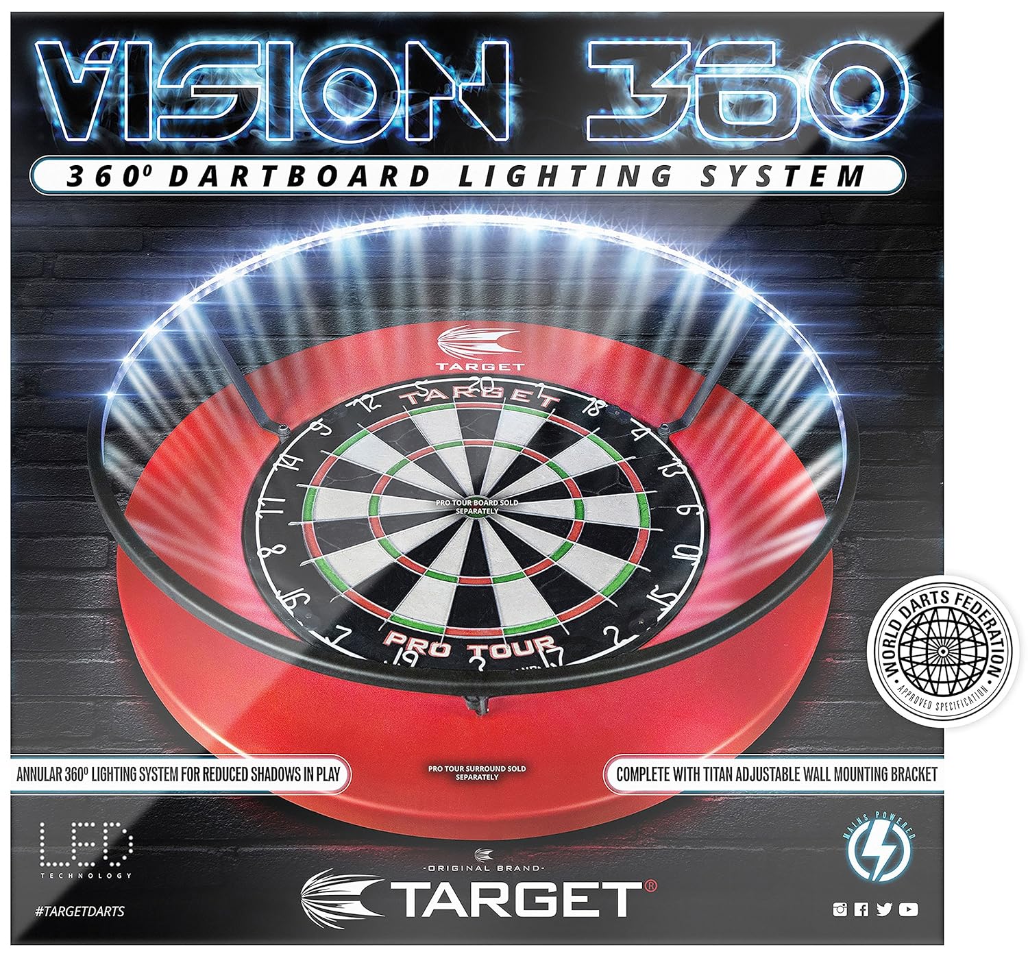 Target Vision 360 LED Dartboard Light Amazon.co.uk Sports & Outdoors