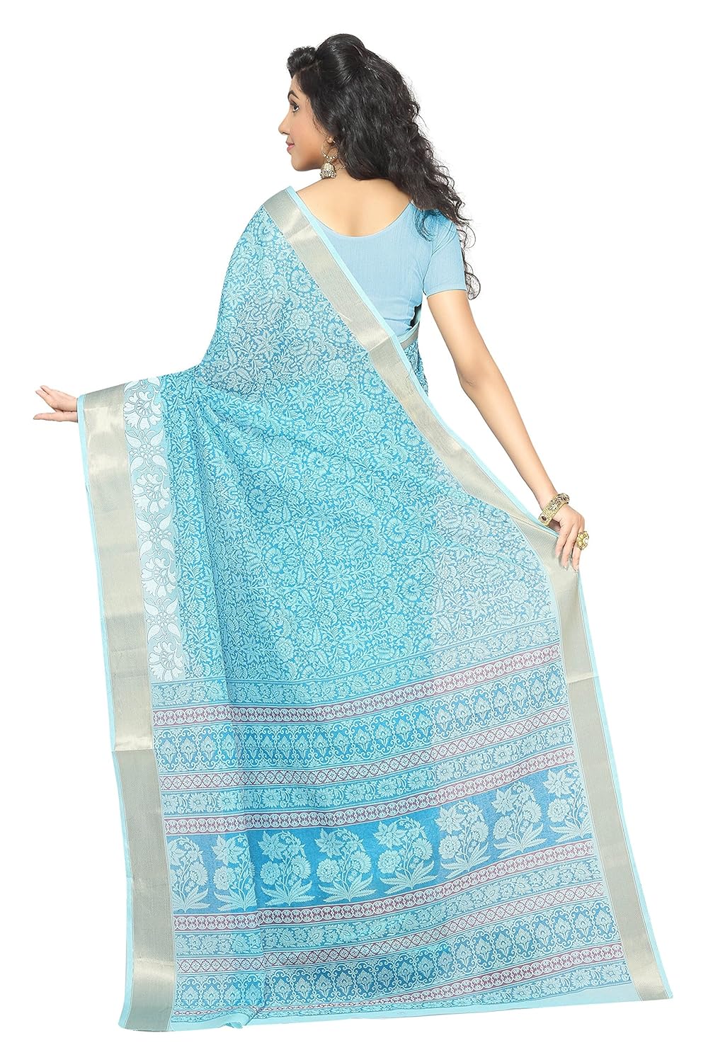 rani saahiba poly cotton saree with blouse piece