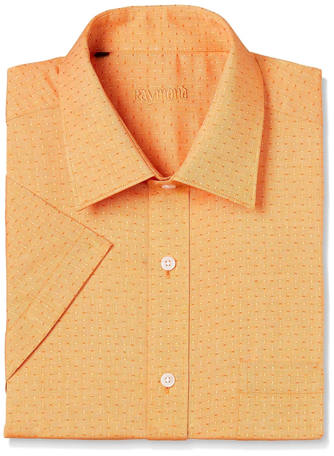 raymond men's solid regular fit cotton formal shirt