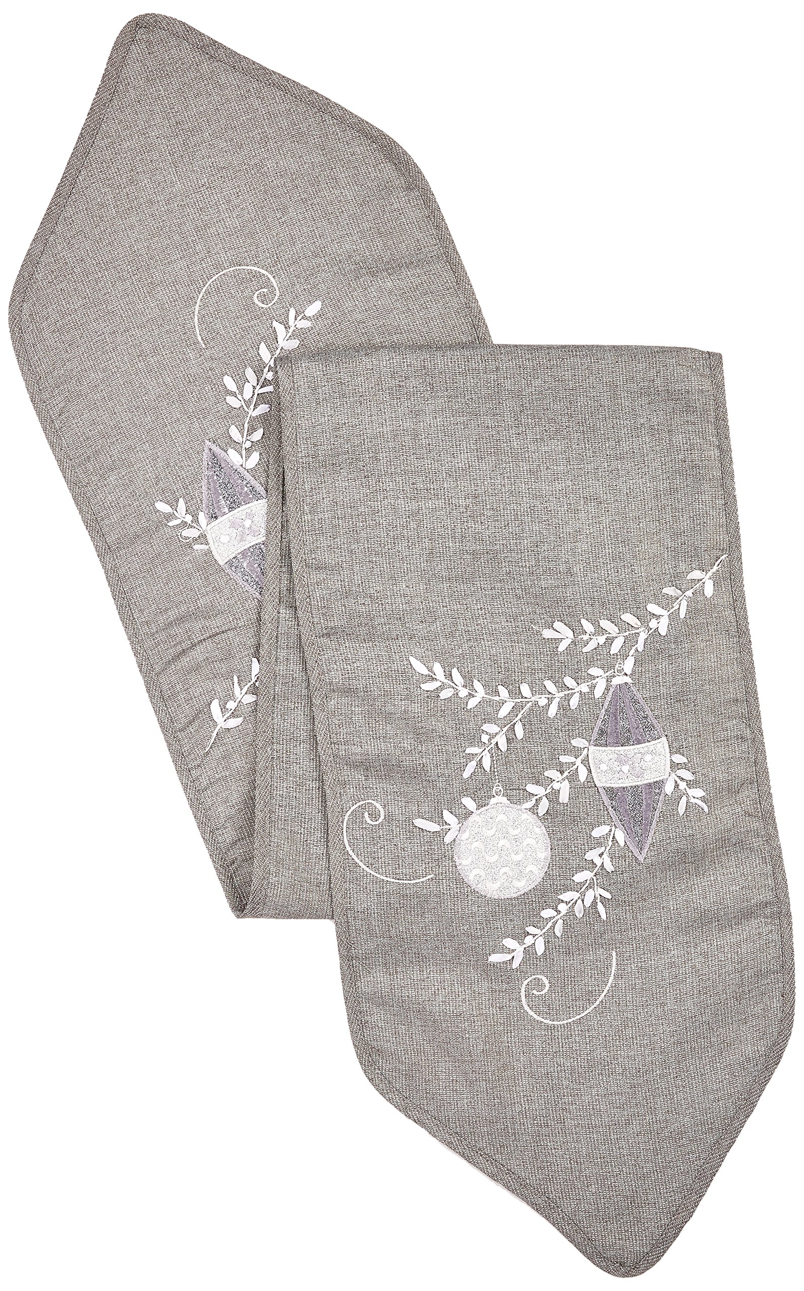 EuroF Irany Cho/LYN2/Św Table Runner, Polyester, grey, 180 x 33 x 6 cm