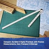 Faithfull Folding Rule 1 Metre White ABS Plastic with Metric Imperial view 3