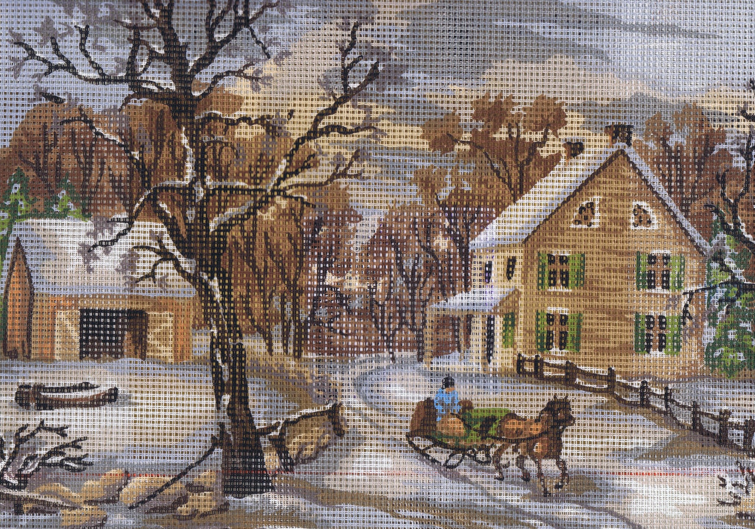 Collection D'Art Tapestry Kit Winter, 100 Percent Cotton, Multi-Colour, 38 x 25 x 0.5 cm