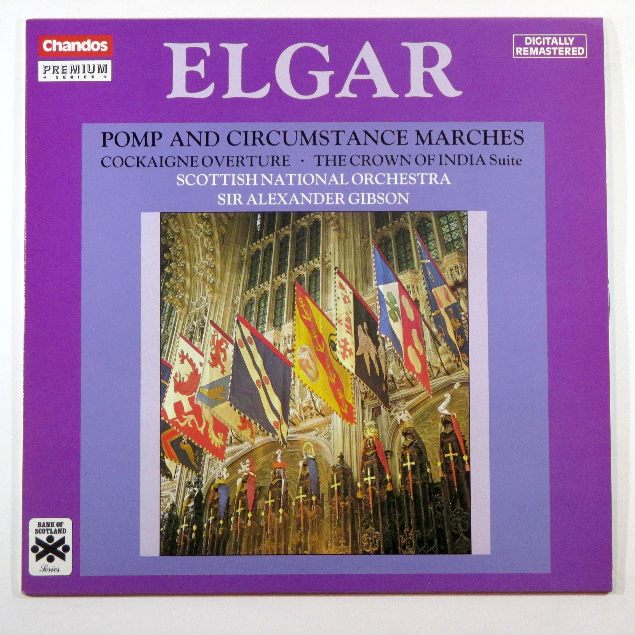 Elgar: Pomp and Circumstance Marches, Cockaigne Overture, The Crown of India (Suite) / Scottish National Orchestra, Sir Alexander Gibson