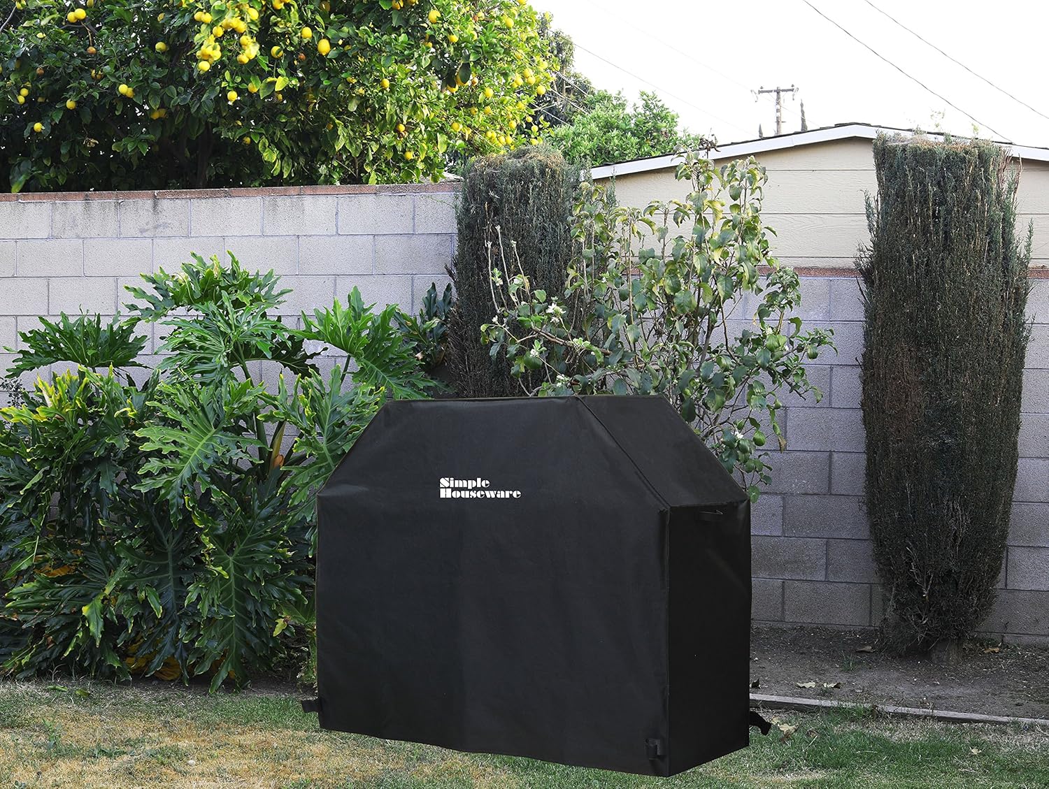 Simple Houseware 58-inch Waterproof Heavy Duty Gas BBQ Grill Cover, Weather-Resistant Polyester : Garden & Outdoor