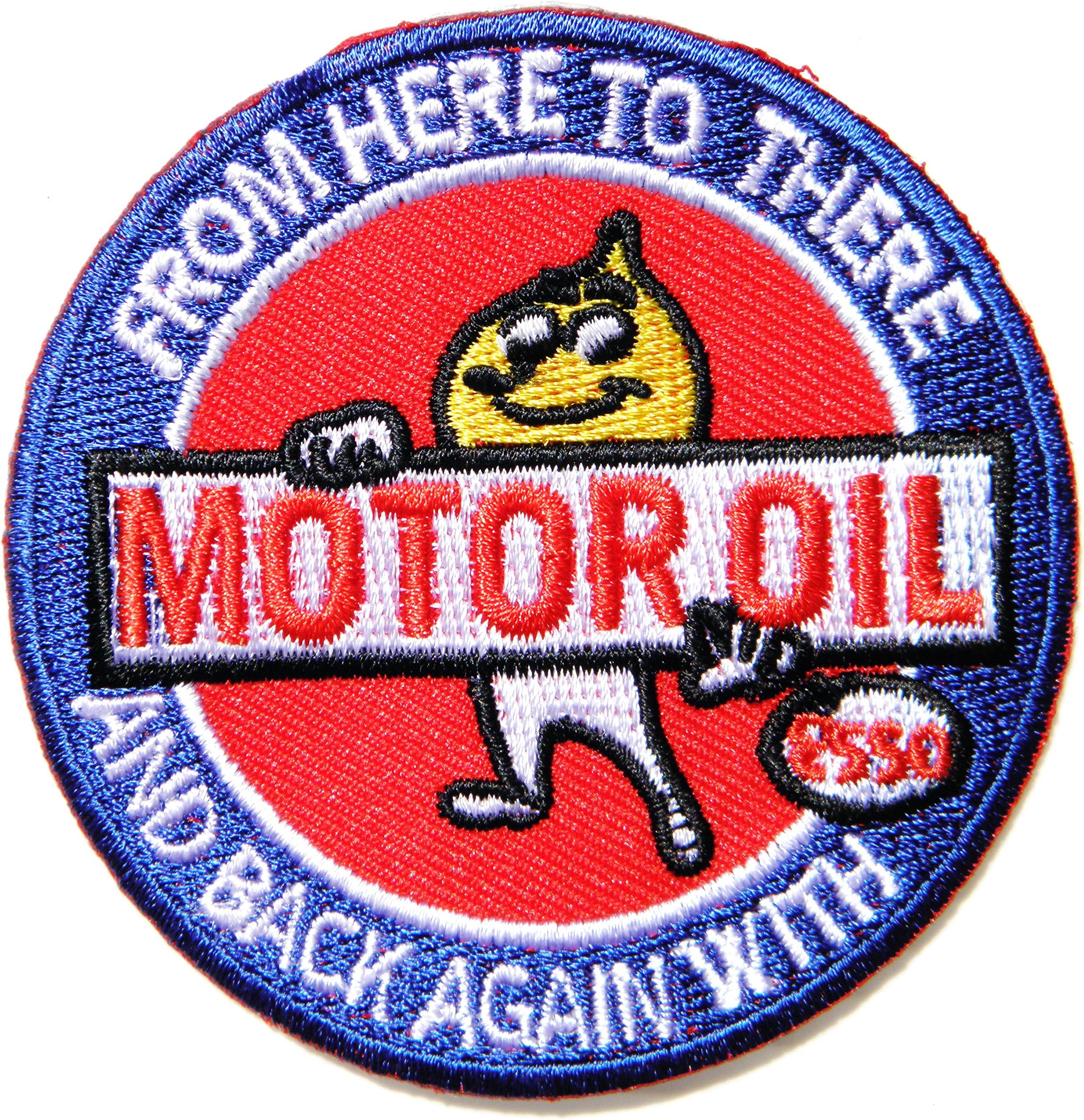 ESSO Motor Oil Gas Service Station Pump Logo Sign Racing Patch Iron on Applique Embroidered T shirt Jacket Costume BY SURAPAN