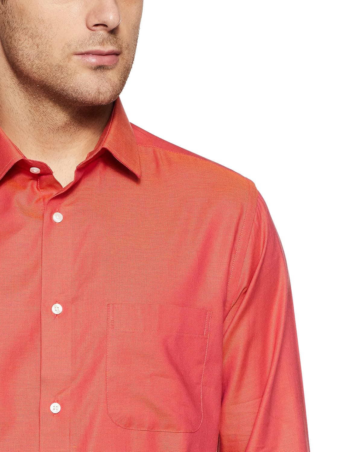 peter england men's solid regular fit formal shirt