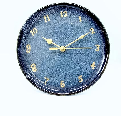 Clay Things, Ceramic Wall Clock (Electric Blue)