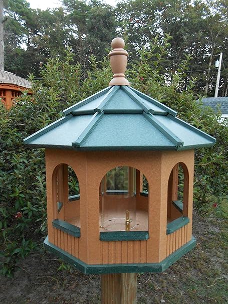 Amazon Com Large Cedar Green Bird Feeder Gazebo Vinyl Amish