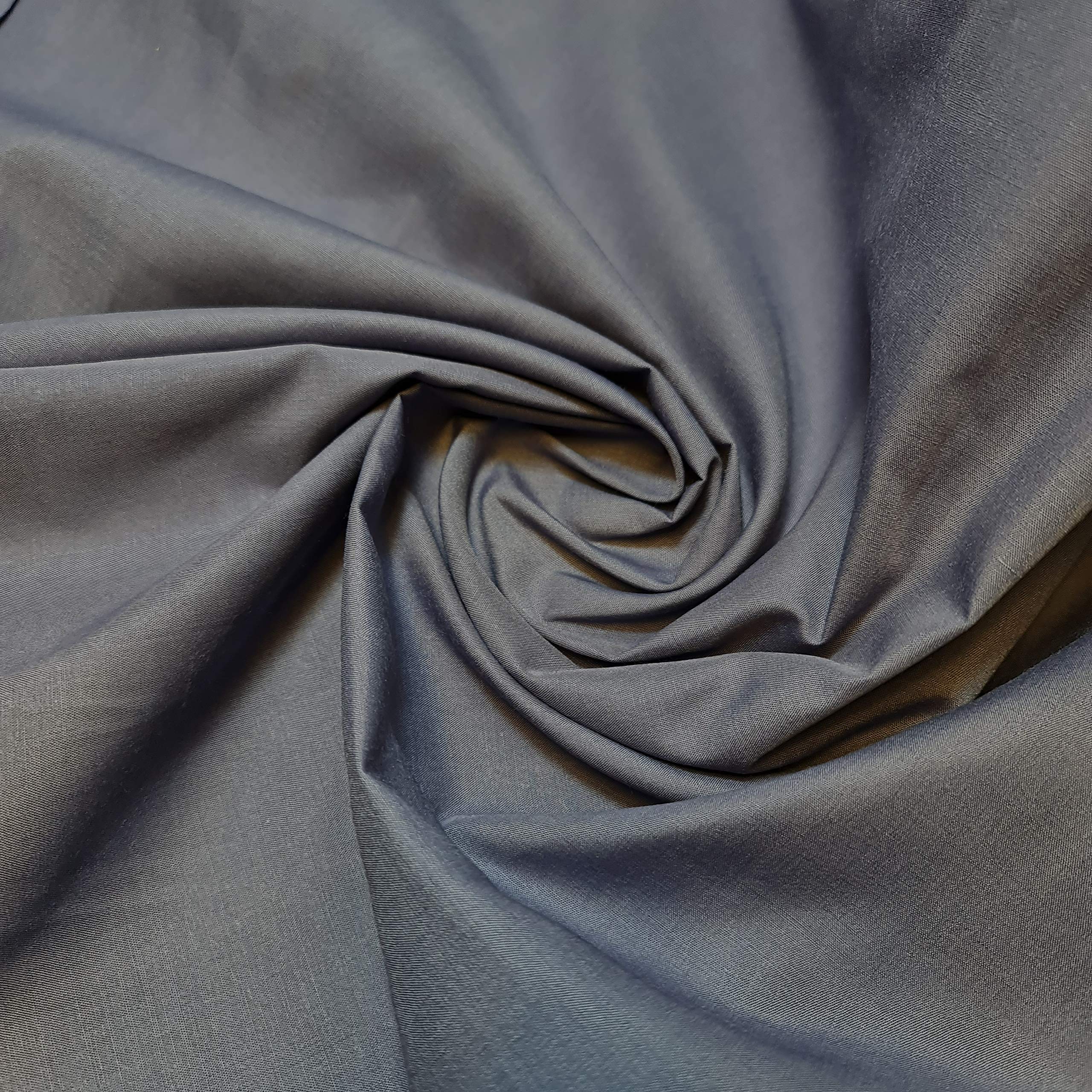 Textile Station Plain/Solid Dyed Polyester Polycotton Dress Craft Fabric Material 44" - 112 cm Wide Sold As 1 Meter Pre - Cut Lengths (Available in 42 Colours)(Denim, 5 Meter)