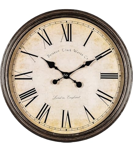 Amazon.com: DIYZON Round Classic Wall Clock Silent Non Ticking 16