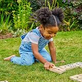 TP Toys Giant Wooden Dominoes Outdoor Family Game 28 Tiles FSC Wood view 3