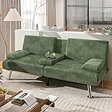 Shahoo Modern Upholstered Convertible Folding Futon