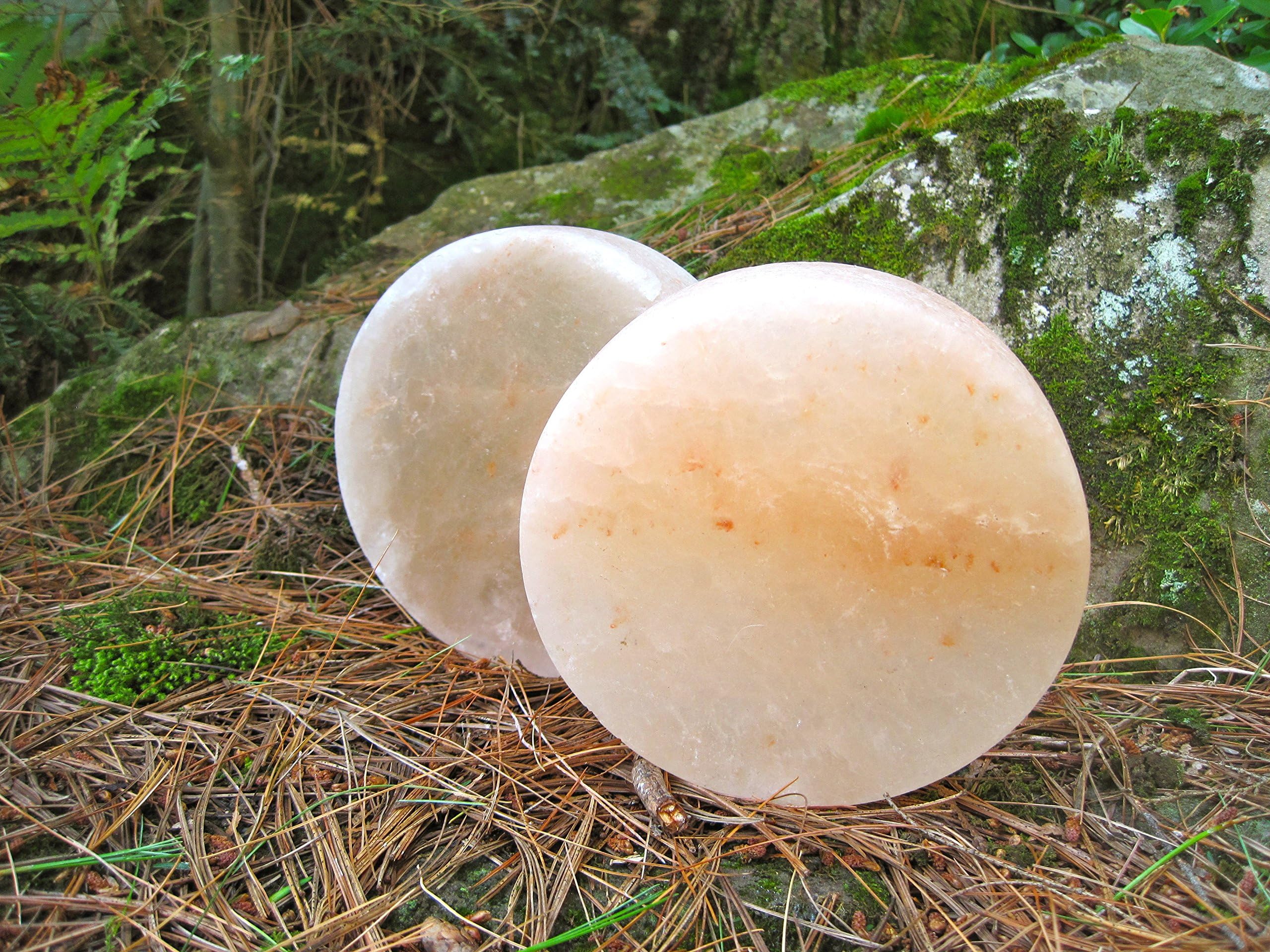 Round Himalayan Salt Plate 2 Pack - Salt Block Grilling Double Pack