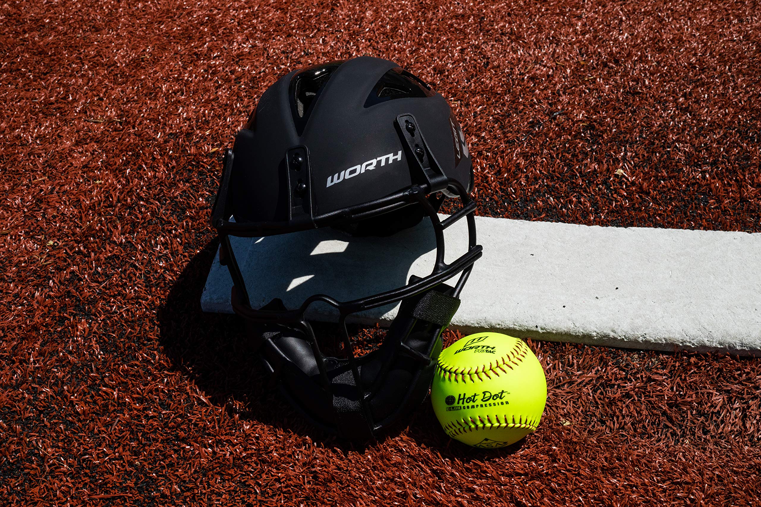 Worth Legit Slowpitch Softball Pitcher's Mask, Black Pricepulse