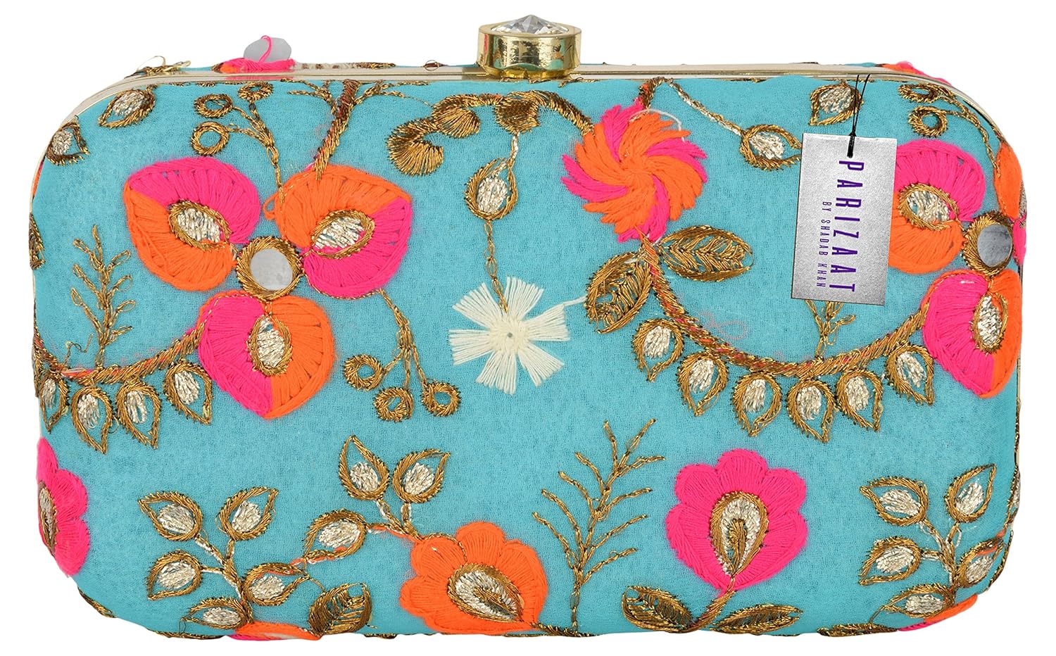 parizaat by shadab khan women's clutch