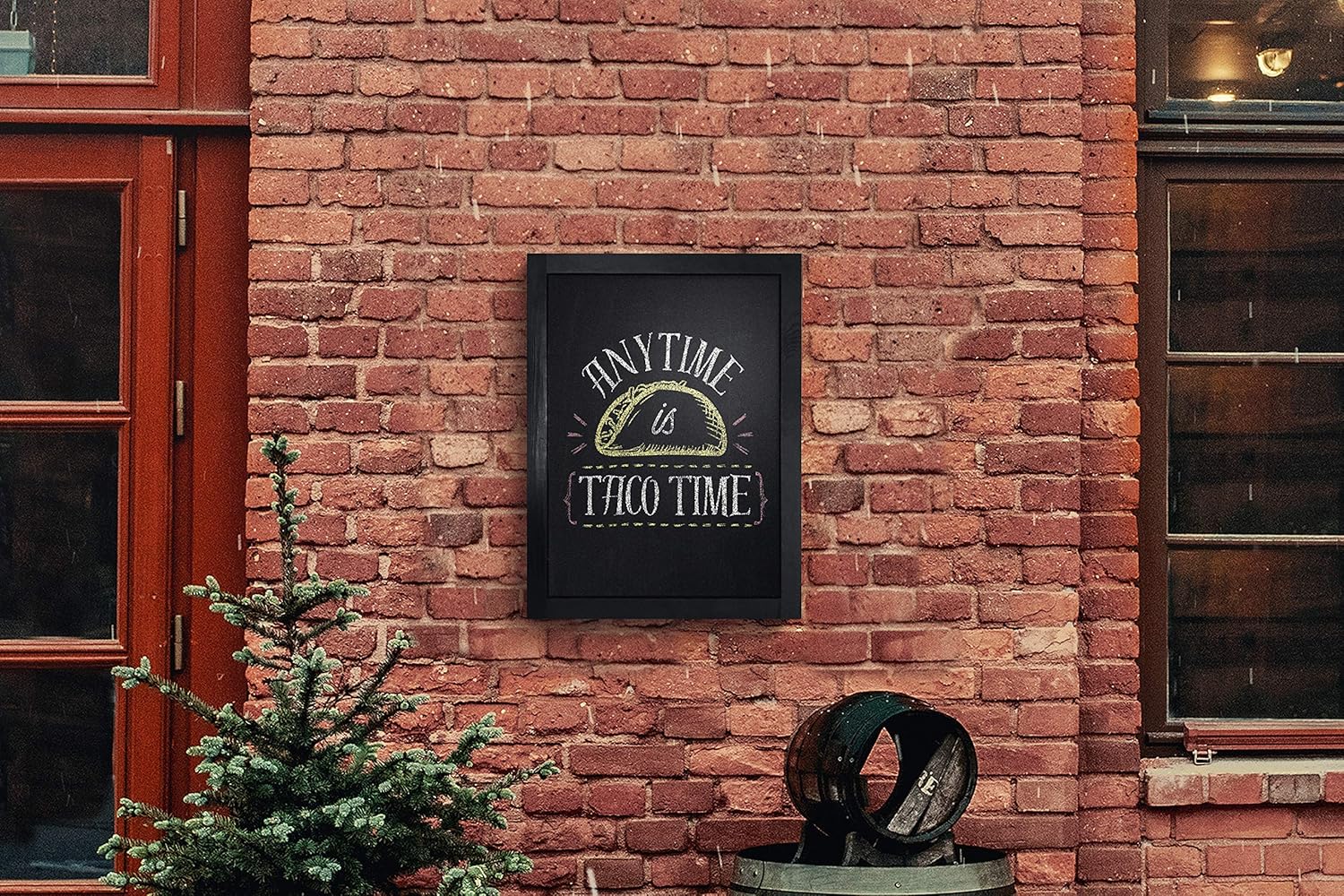 Chalkboard - Magnetic, Non-Porous - Vintage Decor - Chalk Board for Wedding, Kitchen, Bar, Restaurant, Menu & Home - Chalkboard Sign - Wall Mounted, Framed Chalkboard - Black (18" x 24") : Office Products