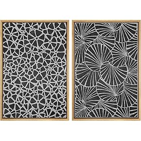 SIGNWIN Framed Wall Art Print Set Illustration of...