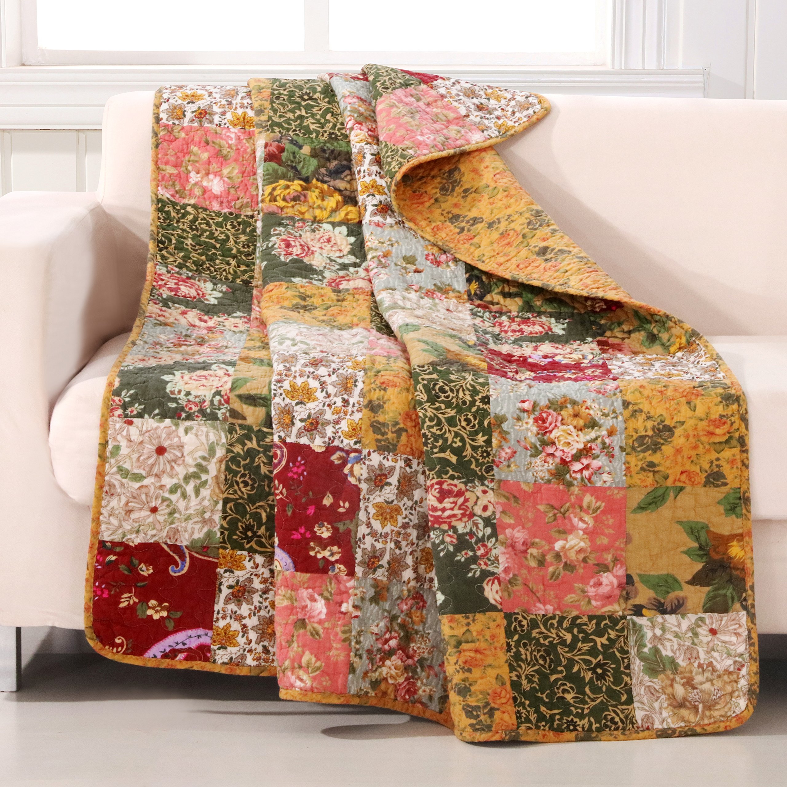 Greenland Home Antique Chic Quilted Patchwork Throw eBay