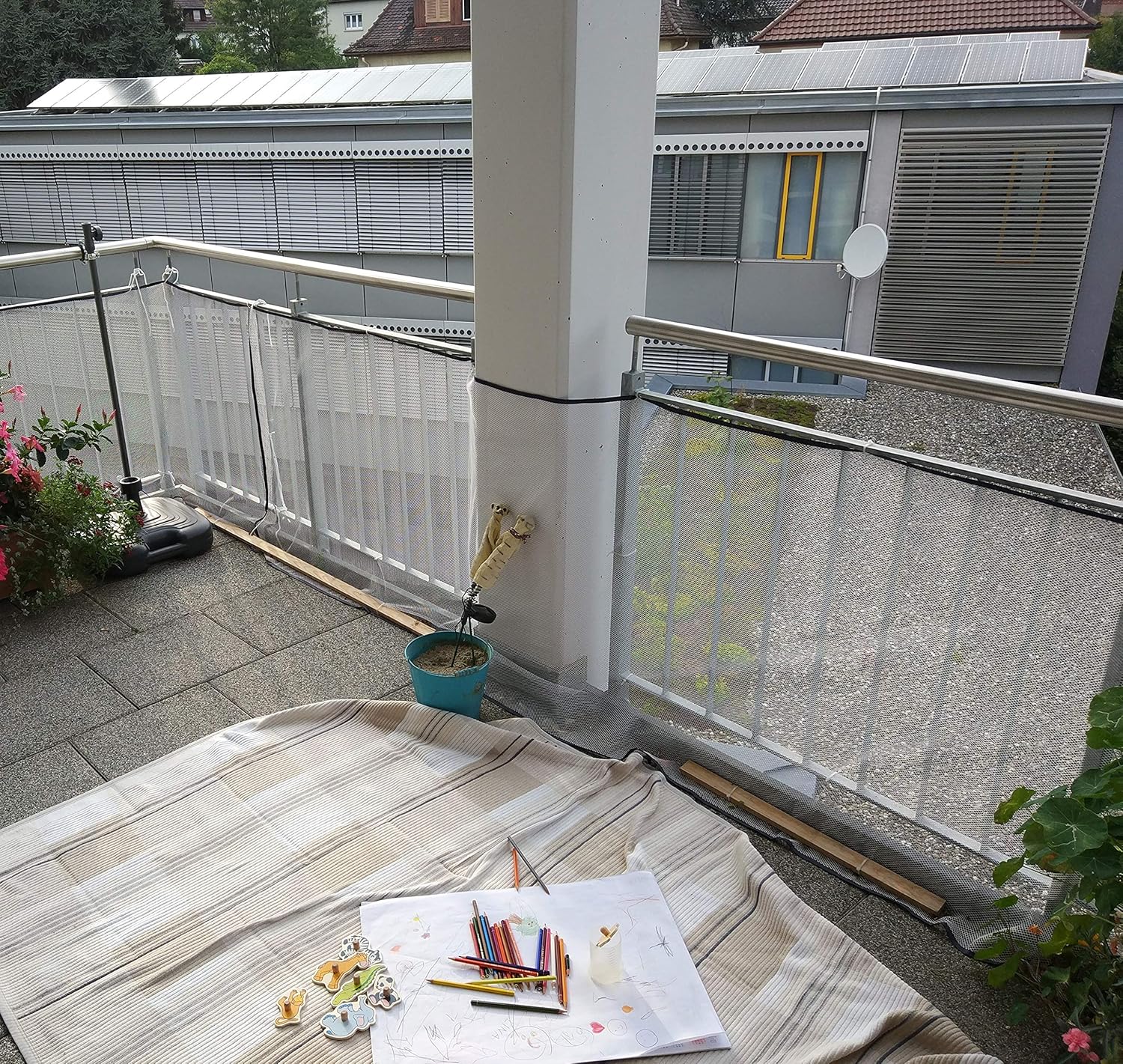 Balkongeländer Netz