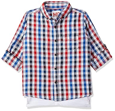 Baby Boys Checkered Regular fit Shirt