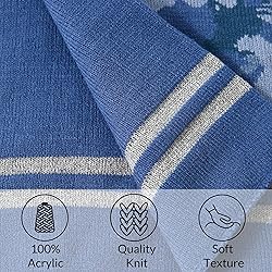 accsa Kids Boy Warm Beanie Blue Camo Reflective