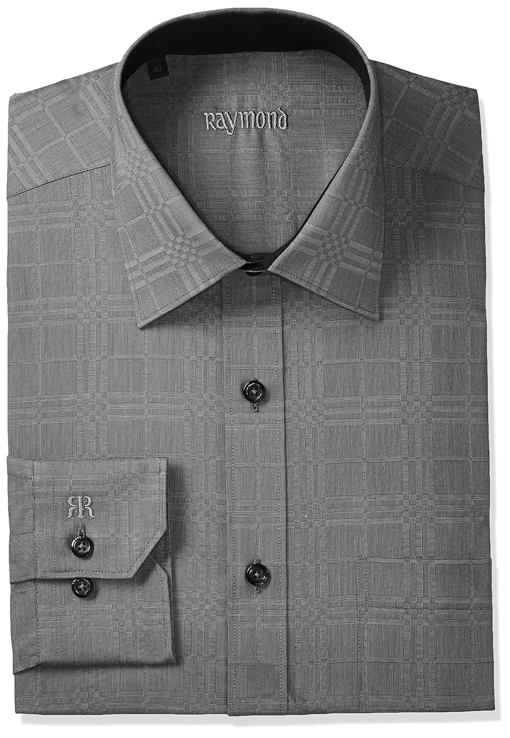 Buy Raymond Men's Formal Shirt (8907575949333_RMSX06150G8_Dark Grey_44