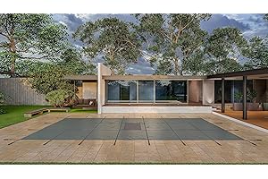 WaterWarden Inground Pool Solid Safety Cover 16' x 40', Rectangle, 15-Year Warranty, UL Classified to ASTM F1346, Triple Stitched for MAX Strength, Break-Strength of Over 4,000 lbs., Hardware Included