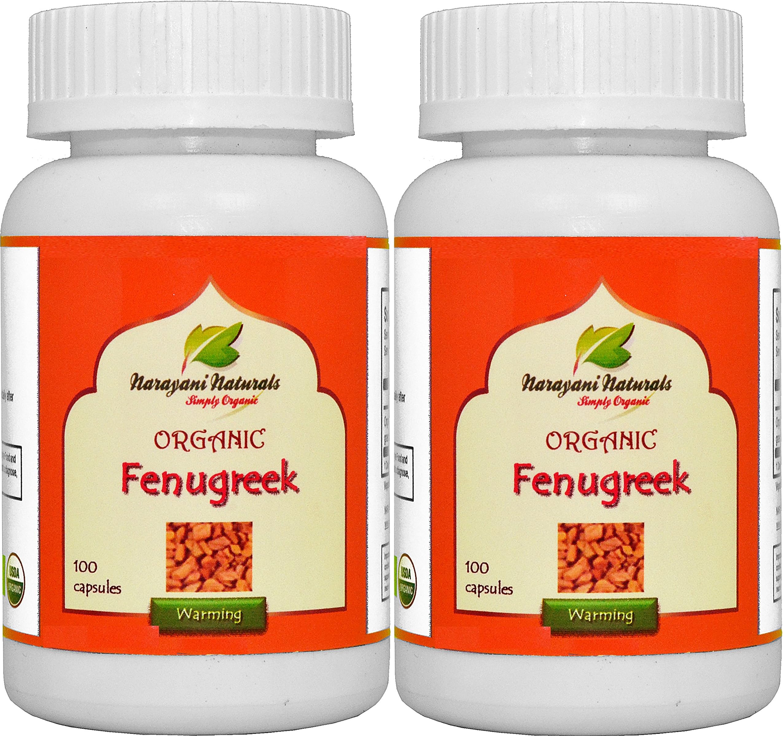 Organic Fenugreek 200 Veggie capsules (500 mg) - Certified Organic