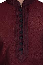 KISAH Men's Indian Front Open Jaquard Cotton Silk
