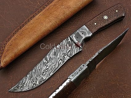 Coldland 9 25 Hand Forged Damascus Steel Hunting Knife With Bolster Brown Micarta Handle Uh01 4 Hunting Amazon Canada