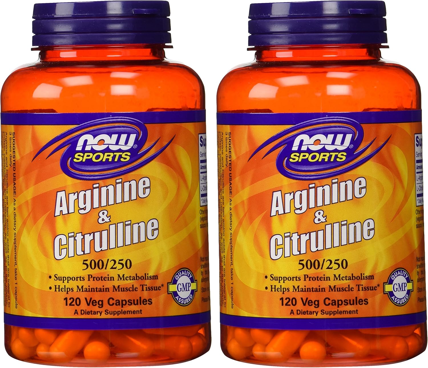 Arginine & Citrulline 500/250mg - 120 Capsules (2 Pack)