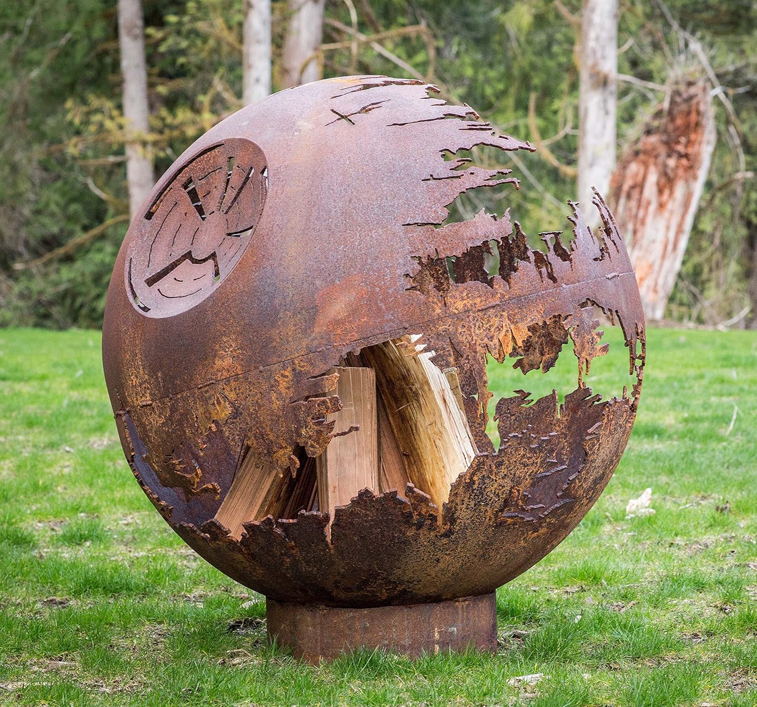 Amazon Com Cedar Creek Sculptures Death Star Fire Pit Globe