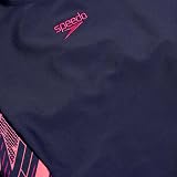 Speedo Girls Hyperboom Splice Legsuit Navy Pink 5-6 Chlorine Resistant view 3