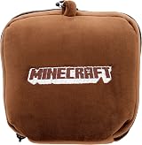 VARZI Minecraft Travel Pillow with Eye Mask - Brown, Standard, Modern view 3
