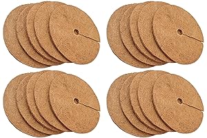 Coir Mulch Mats 12 Inch - 20 Nos, Coir Weed Control Mats, Coco Tree Rings, Plant Protective Mats