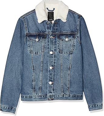 blue borg denim jacket