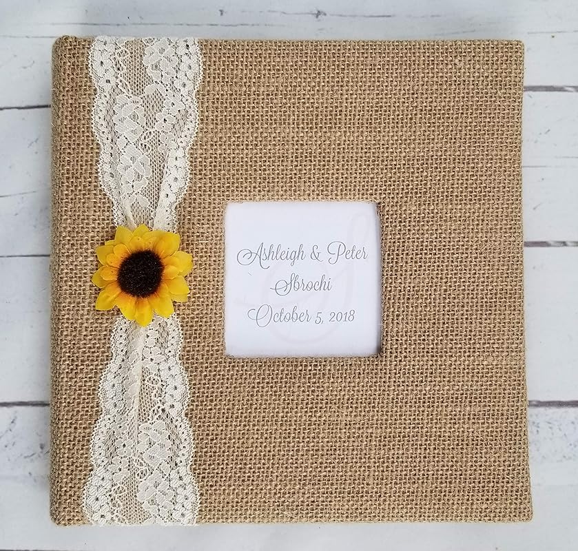 Custom Rustic Sunflower Photo Album Holds 160 4x6" photos