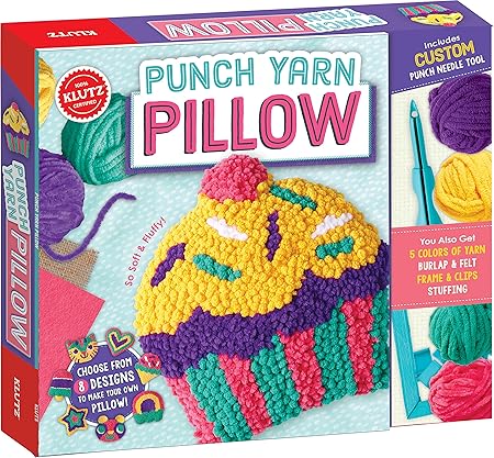 Klutz Punch Yarn Pillow Craft Kit 