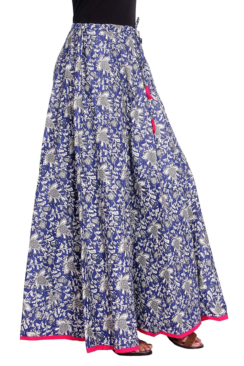 kastiel printed women's regular blue skirt
