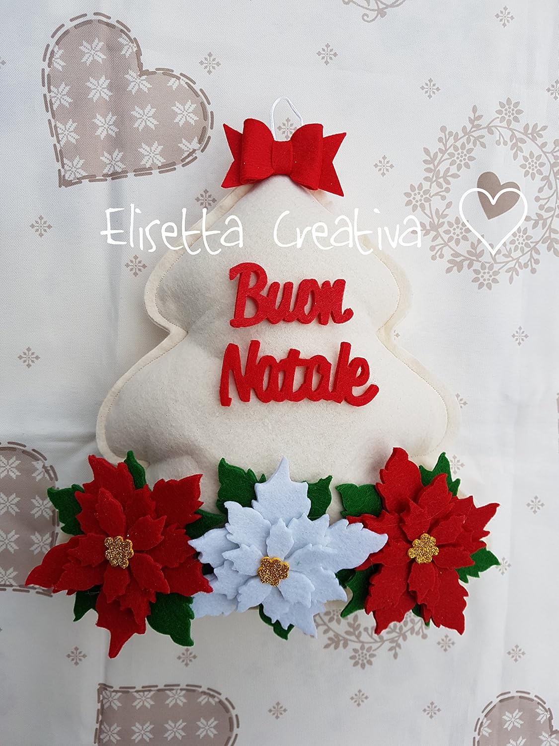 Stella Di Natale Pannolenci.Alberello Di Natale In Pannolenci Decorazione Per La Casa Idea Realo Amazon It Handmade