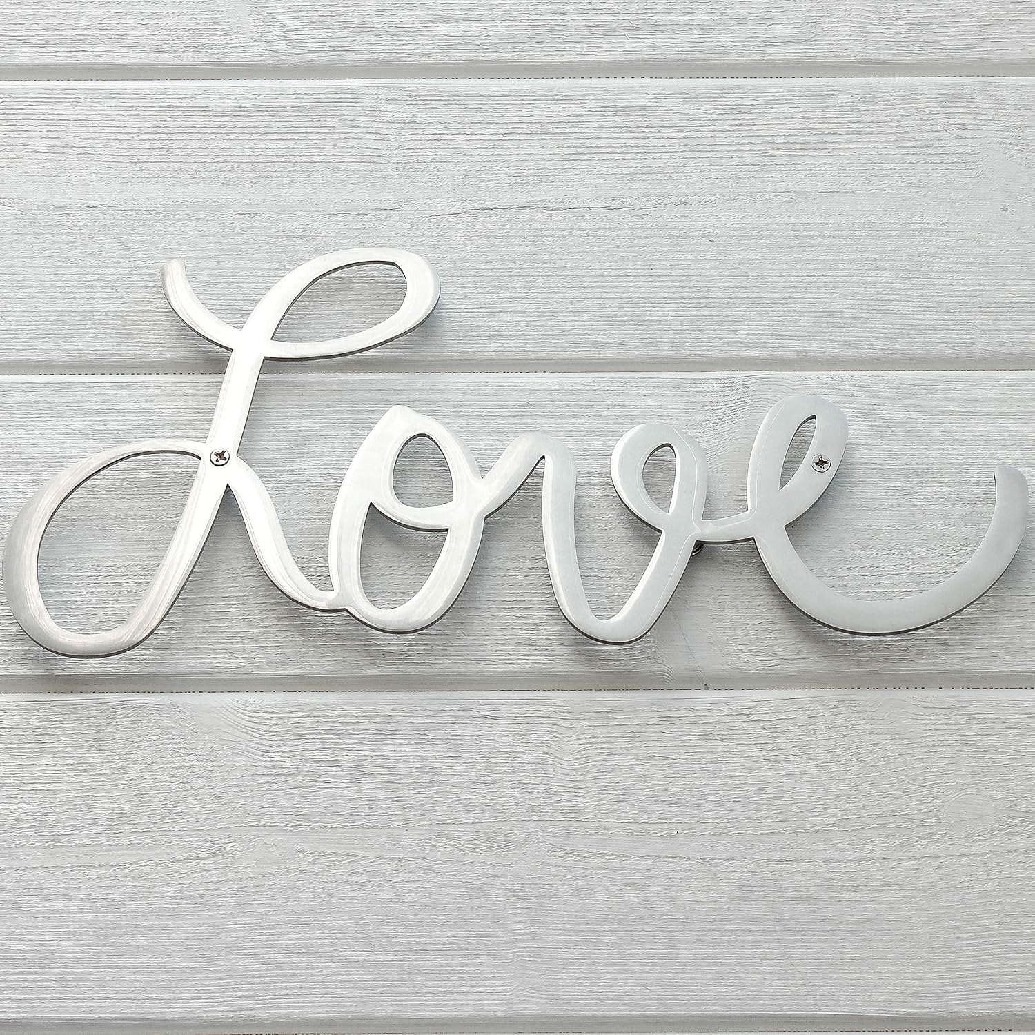 Way Of Hearts, Silver Metal Love Sign For Wall Art, Cute Room Decor Art for Living Room Decorations
