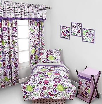 Amazon Com Bacati Botanical Sanctuary Lilac 4 Piece Toddler
