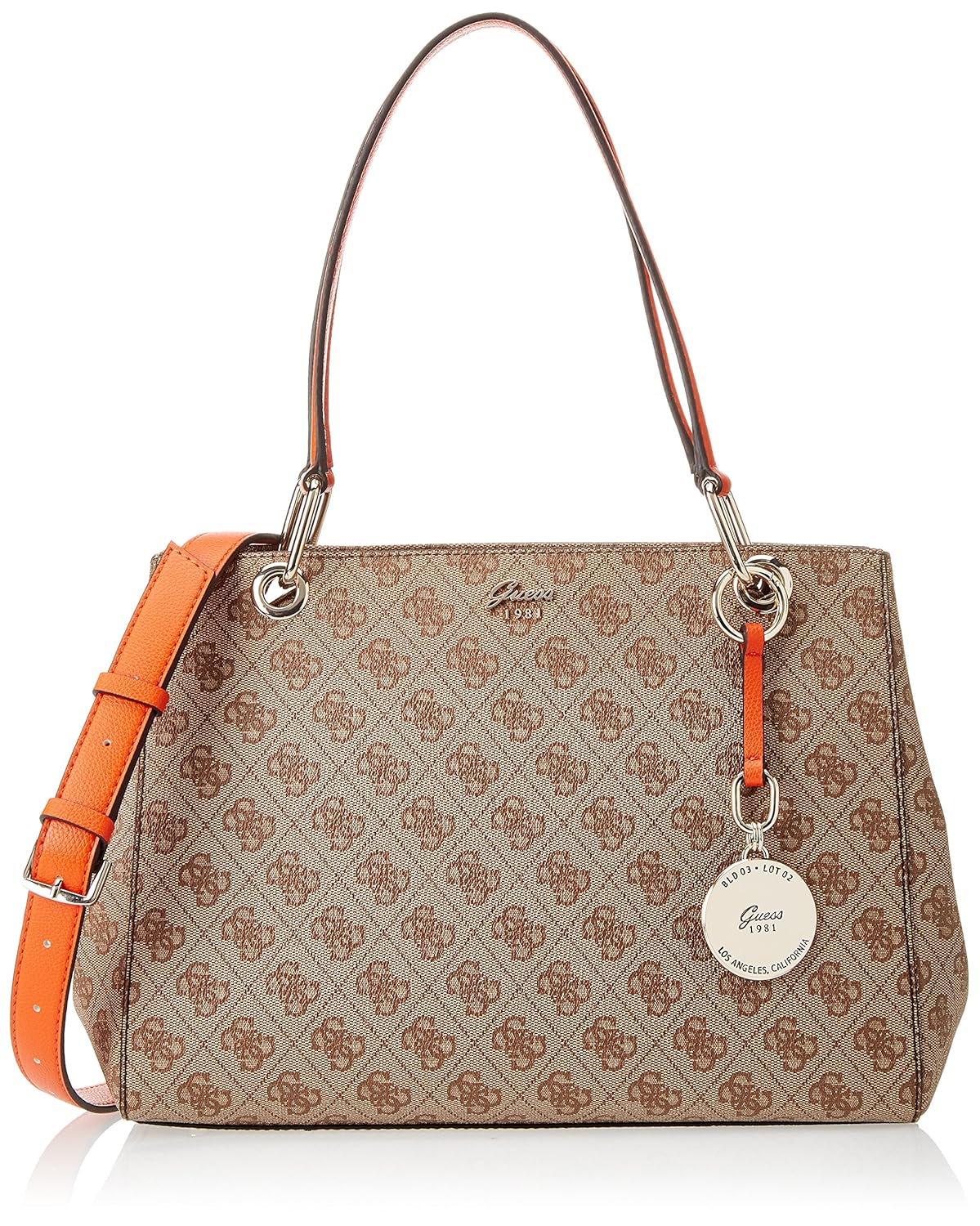 Guess Bags Hobo, Women's CrossBody Bag, Multicolour (Brown Multi