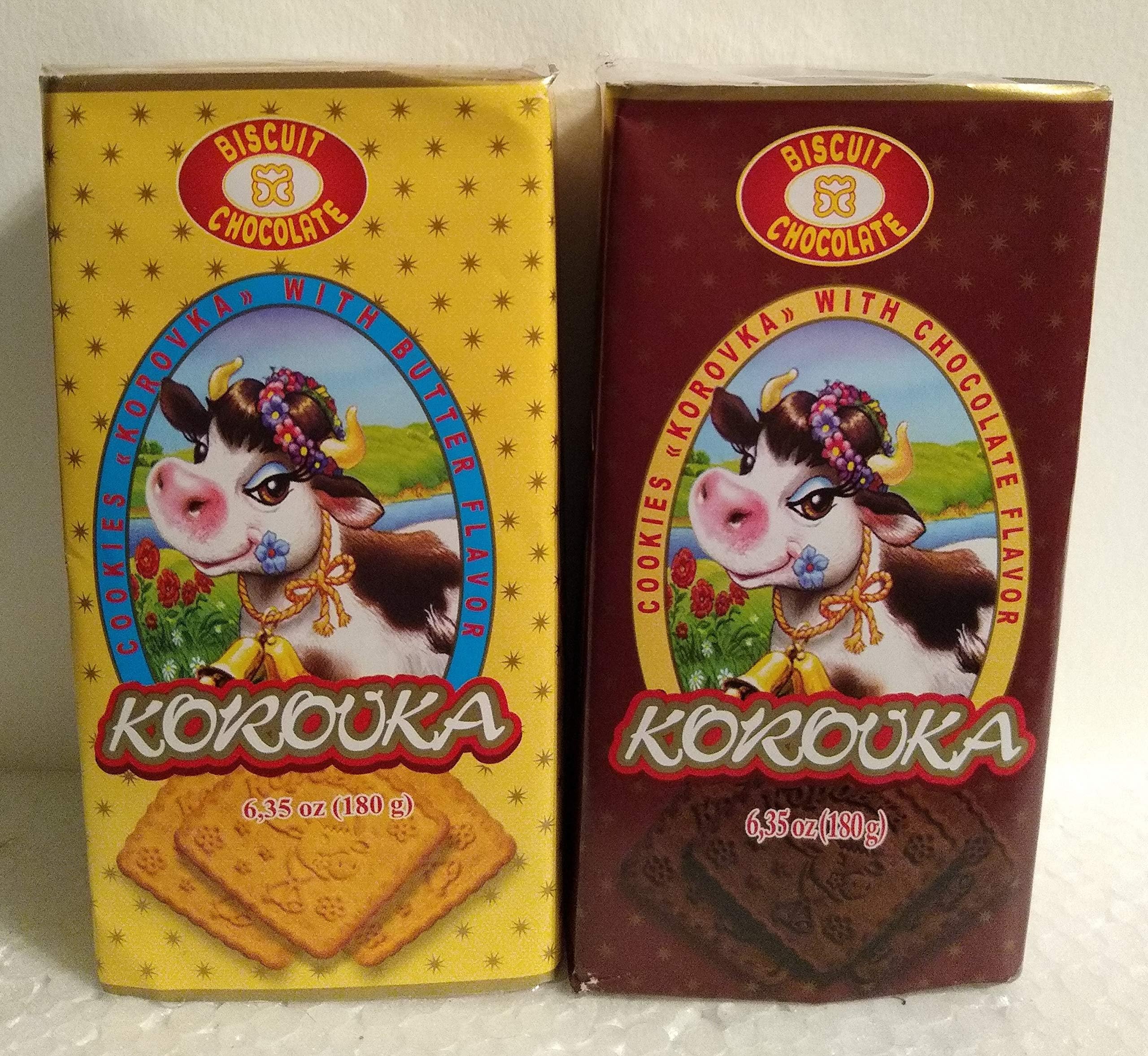 Korovka Cookies with Chocolate Flavor and Butter Flavor