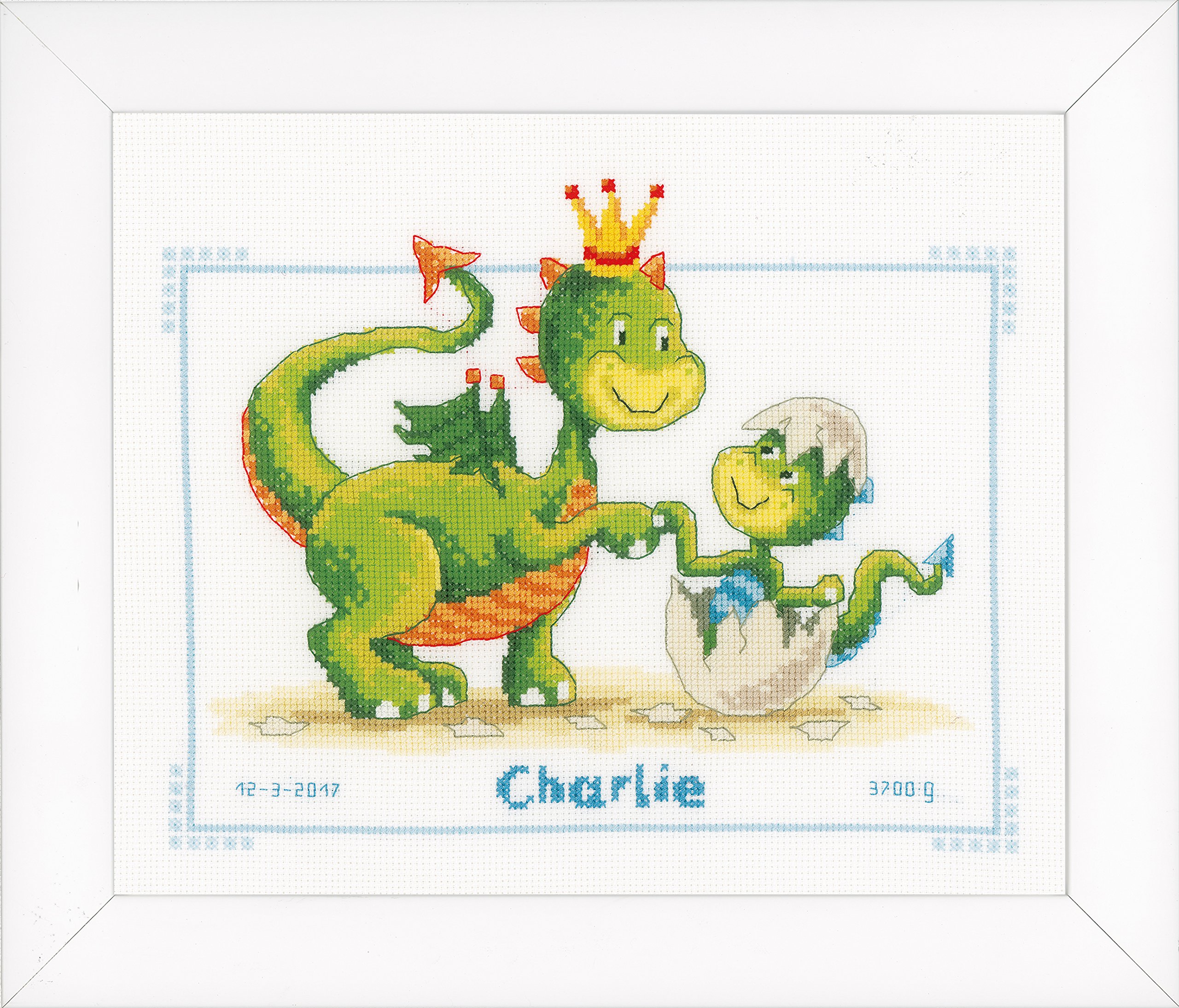 Vervaco Dragons, Polyester Cotton, Assorted, 42.5 x 2 x 32.5 cm
