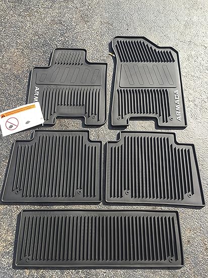 New Oem Nissan 2017 2018 Nissan Armada 5 Pc All Weather Rubber Floor Mat Set